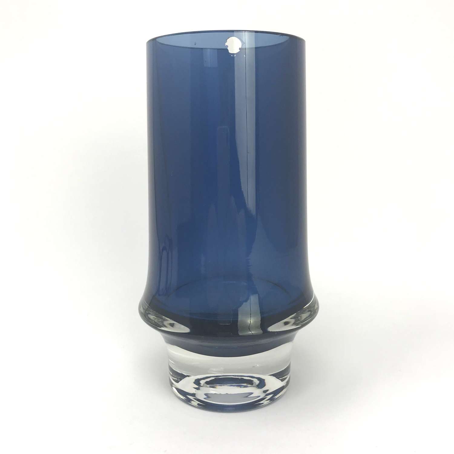 Tapio Wirkkala Blue Glass Vase Iittala 1959
