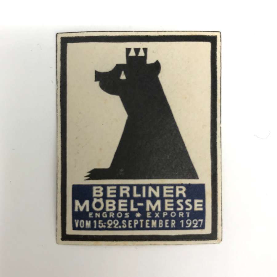 Bauhaus influenced Advertising Stamp Germany Furniture Fair 1927