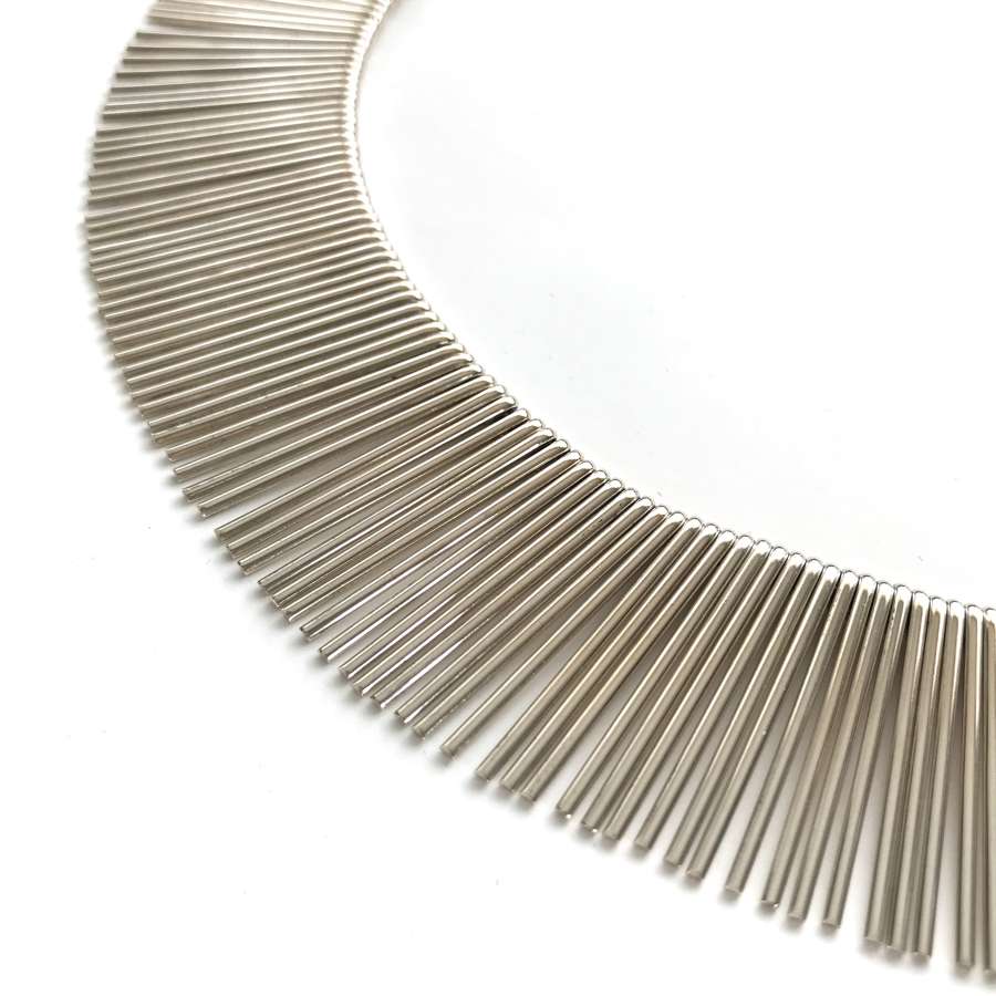 Silver 'Fringes' necklace, Anton Michelsen, Denmark 1960s