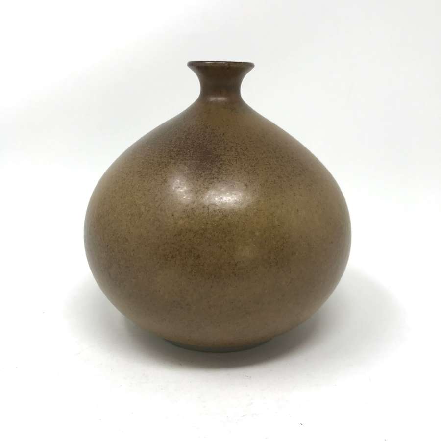 Egon Larsson Hoganas Keramic stoneware vase Sweden 1978