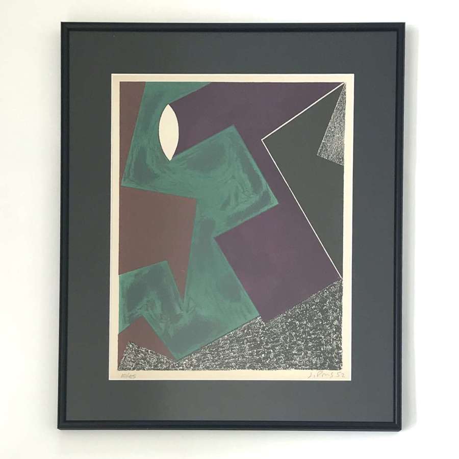 Jean Pons Lithograph abstract composition France 1952