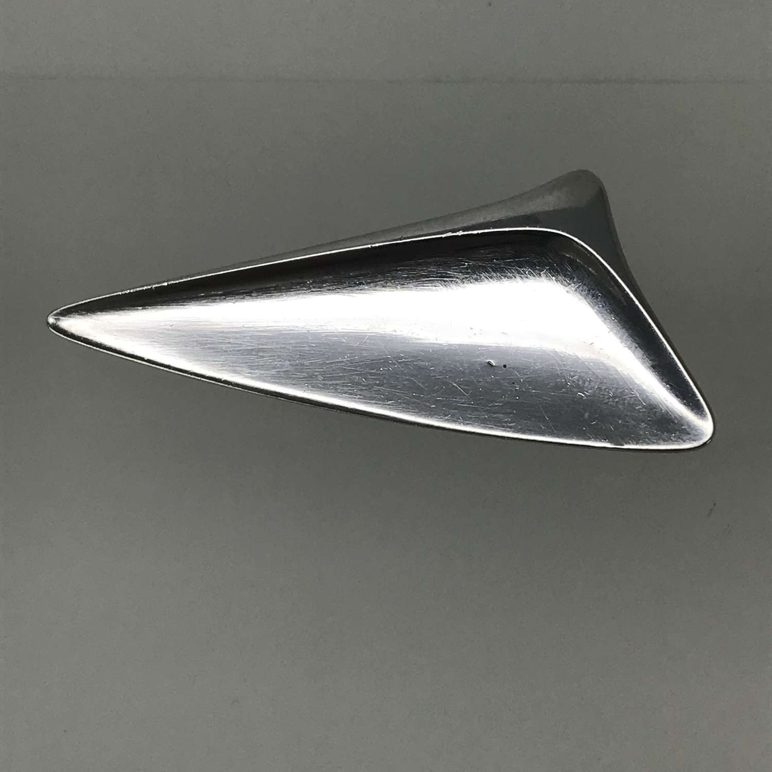 Georg Jensen Sterling silver triangular brooch by Henning Koppel