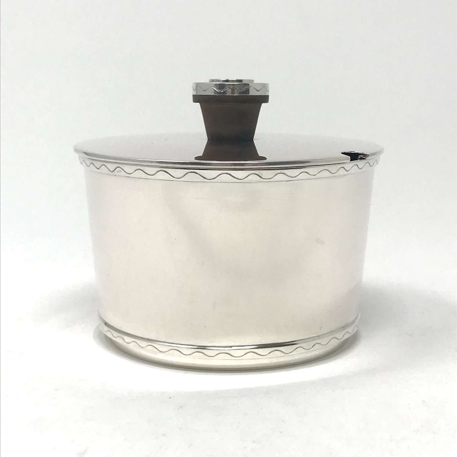 Hugo Grün modernist silver sugar bowl and lid 1948