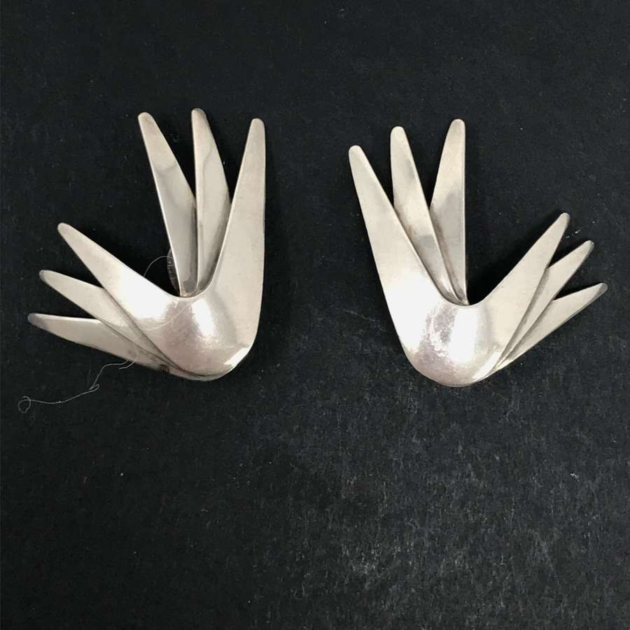 Clip-on earrings c 1950s
