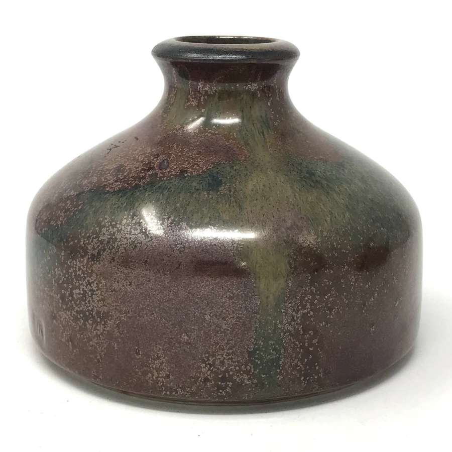 Margarete Schott studio ceramic vase with complex glaze c1970s