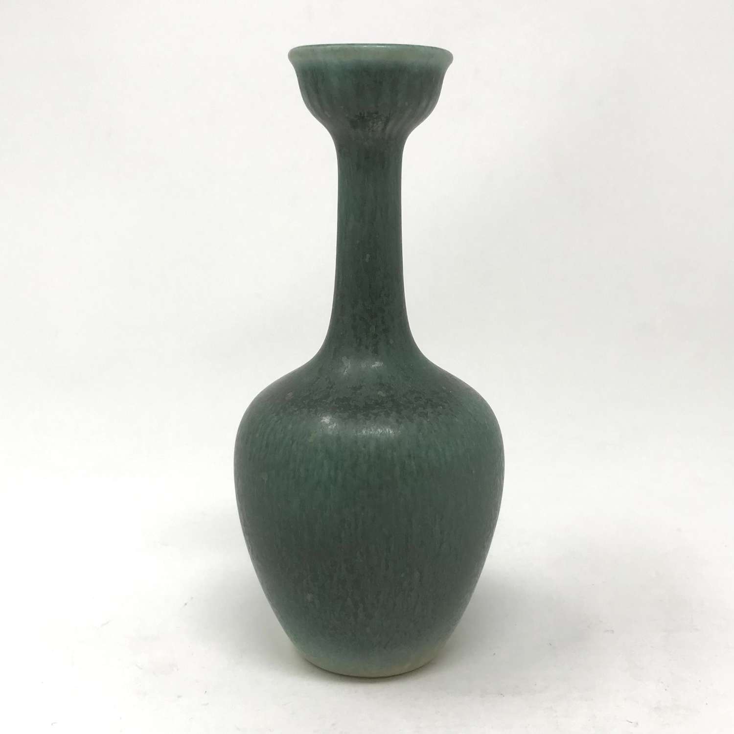 Gunnar Nylund Green ceramic vase ASI Rörstrand Sweden 1950s