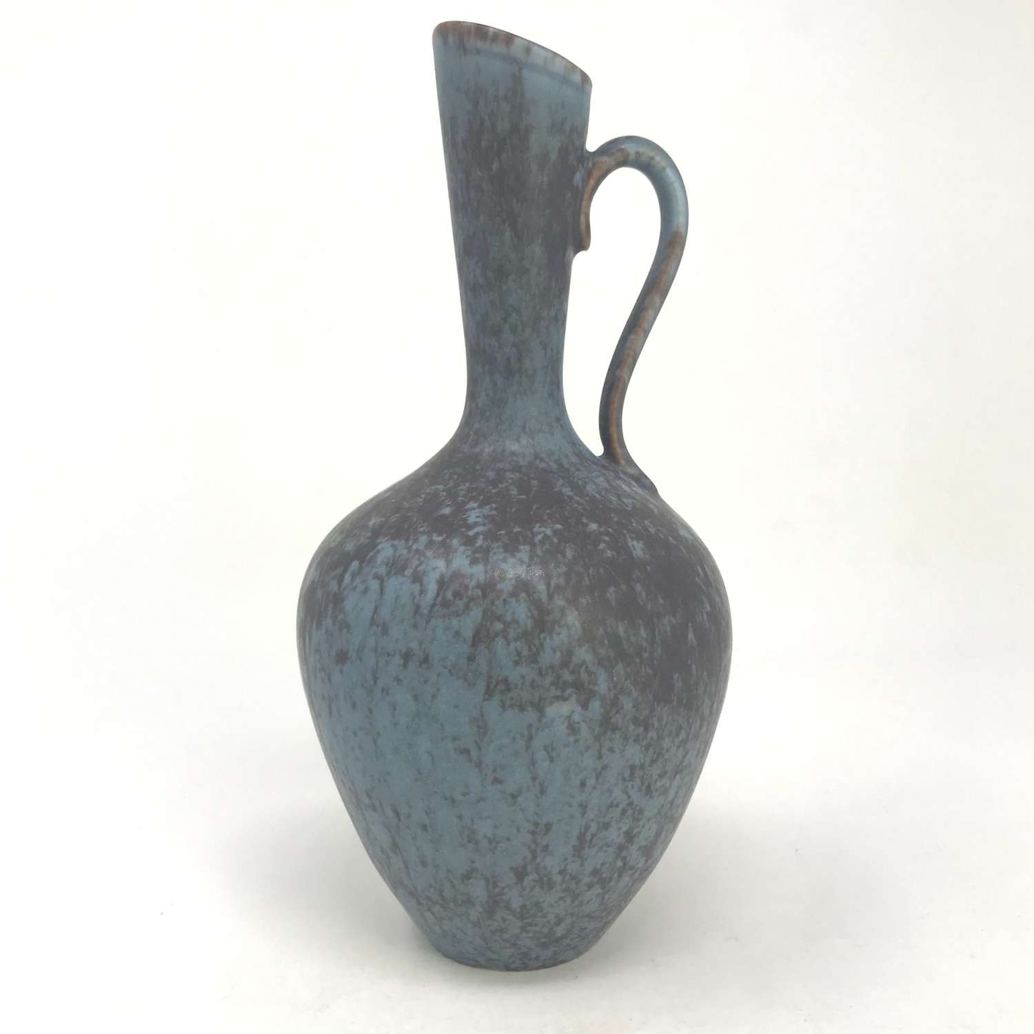Gunnar Nylund blue and purple ceramic Ewer Rörstrand 1950s