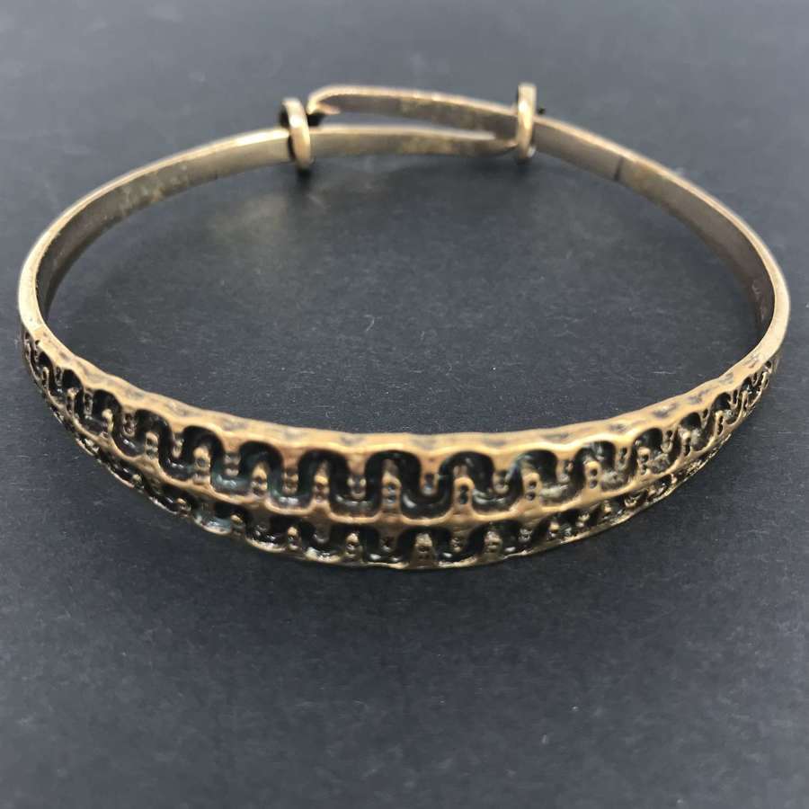 Bronze Viking-style bangle by SSA Sweden c1960s