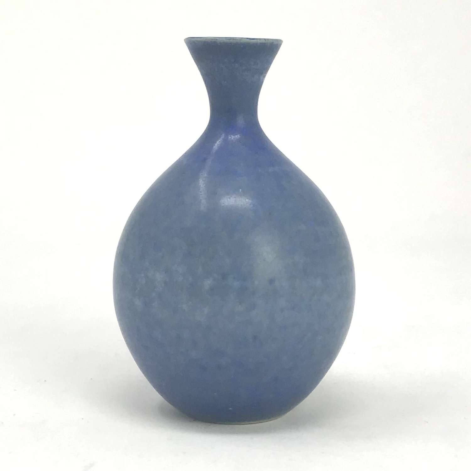 Sven Wejsfelt small unique blue stoneware vase Gustavsberg 2005