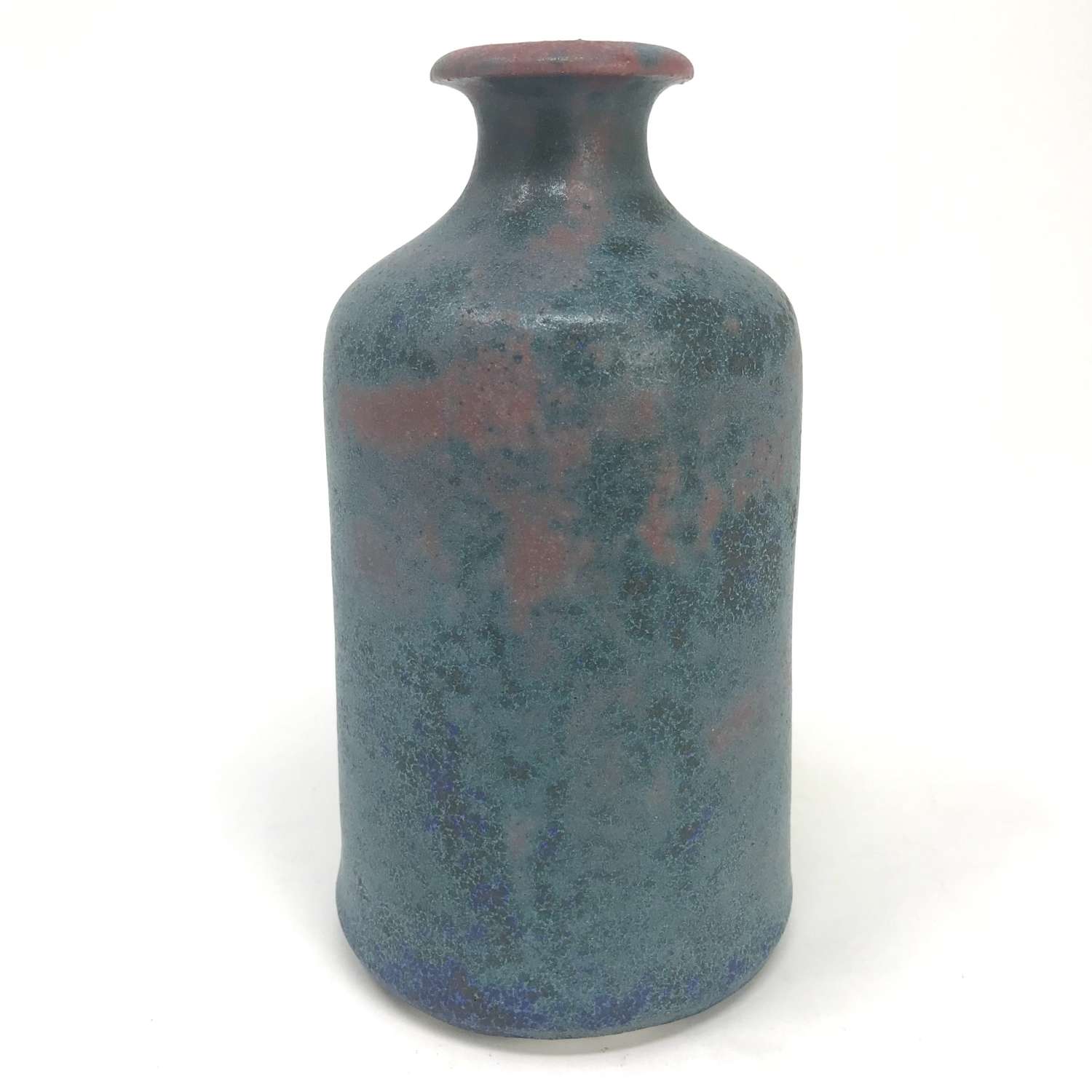 Margarete Schott studio ceramic vase with blue and purple glaze c1970s