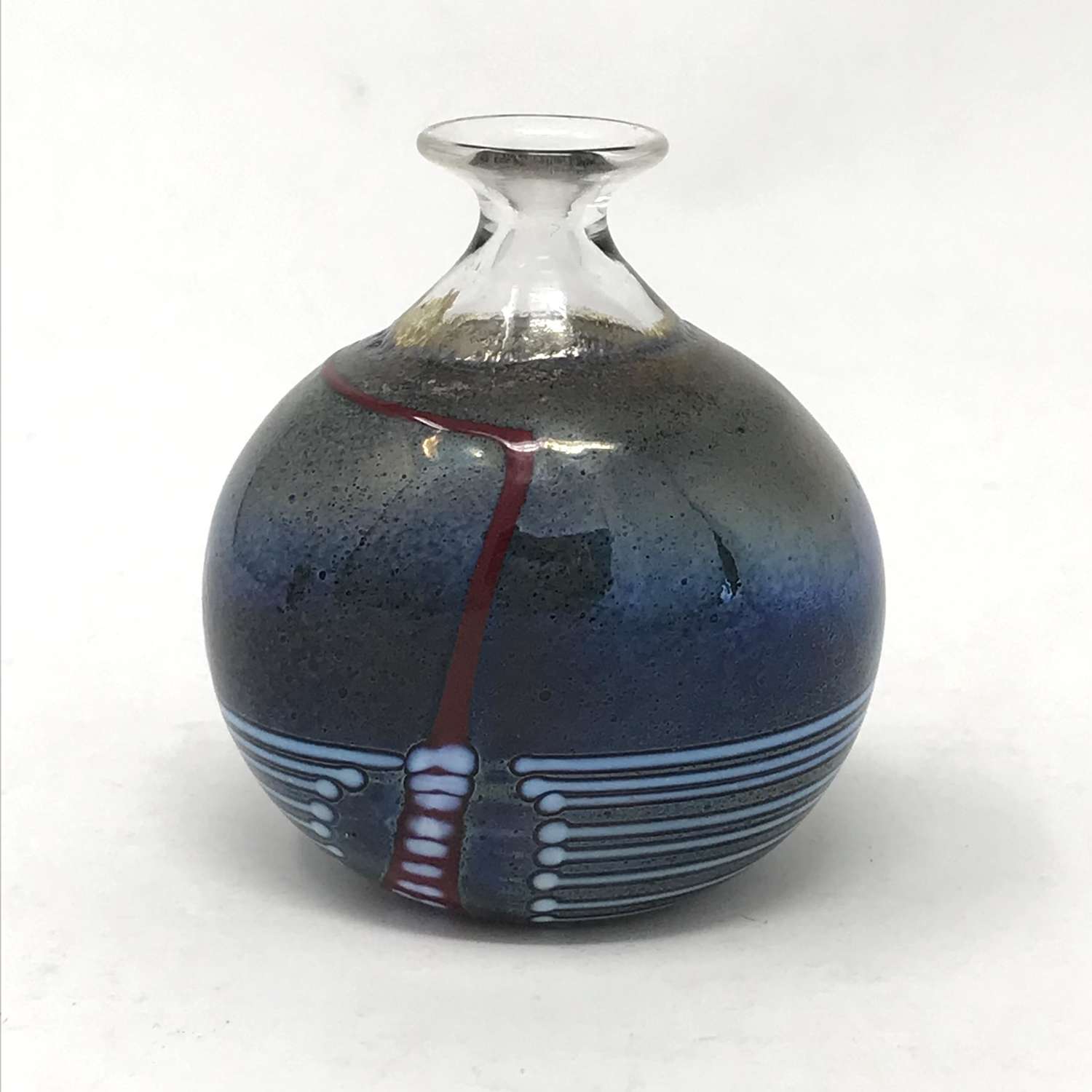 Bertil Vallien Atelier miniature glass vase Kosta 1980s
