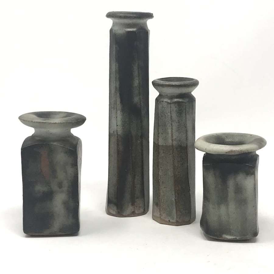 Ian Godfrey Four small ceramic vases England c1970s