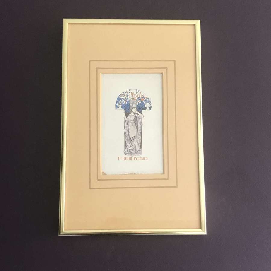 Ex Libris Art Nouveau bookplate c1900