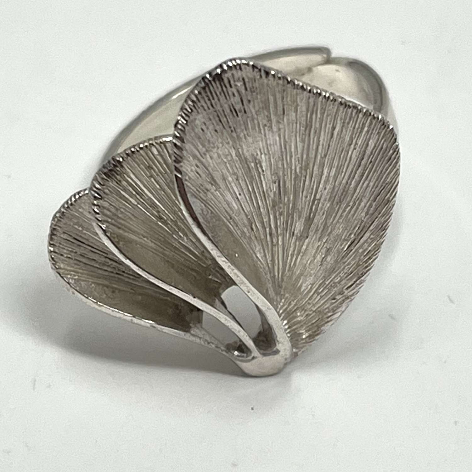Adjustable silver ring by Valo Koru, Finland c 1970s