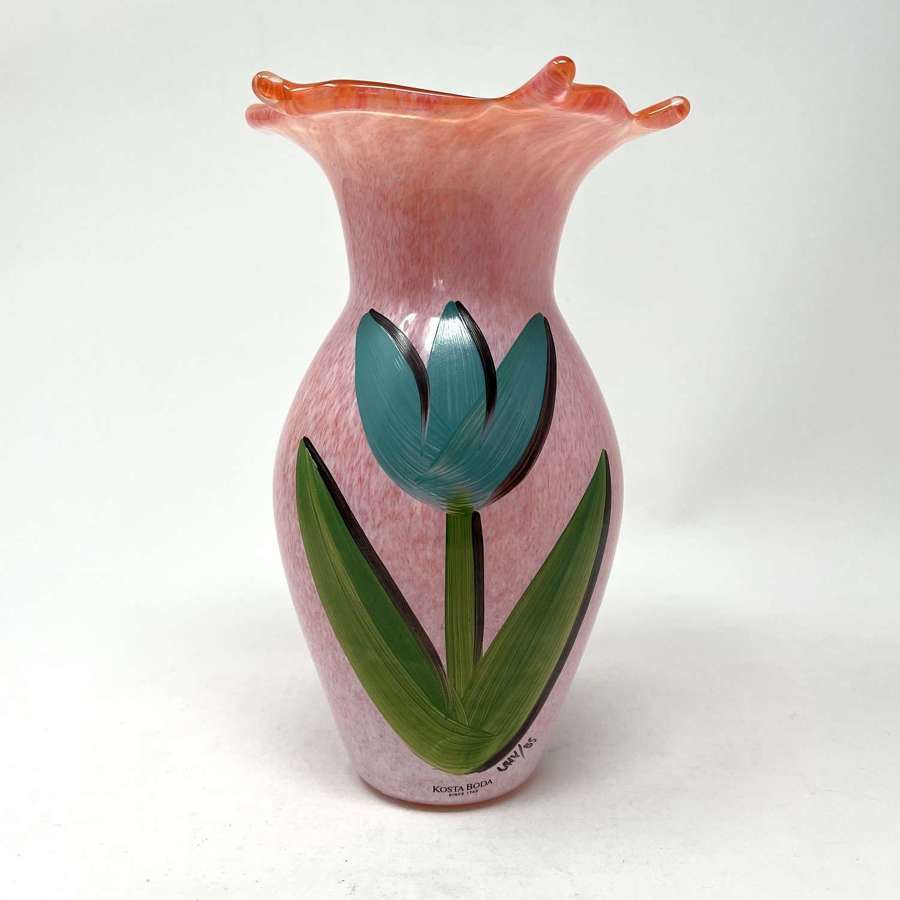 Ulrica Hydman Vallien Tulipa vase, Kosta Boda, Sweden 1990s