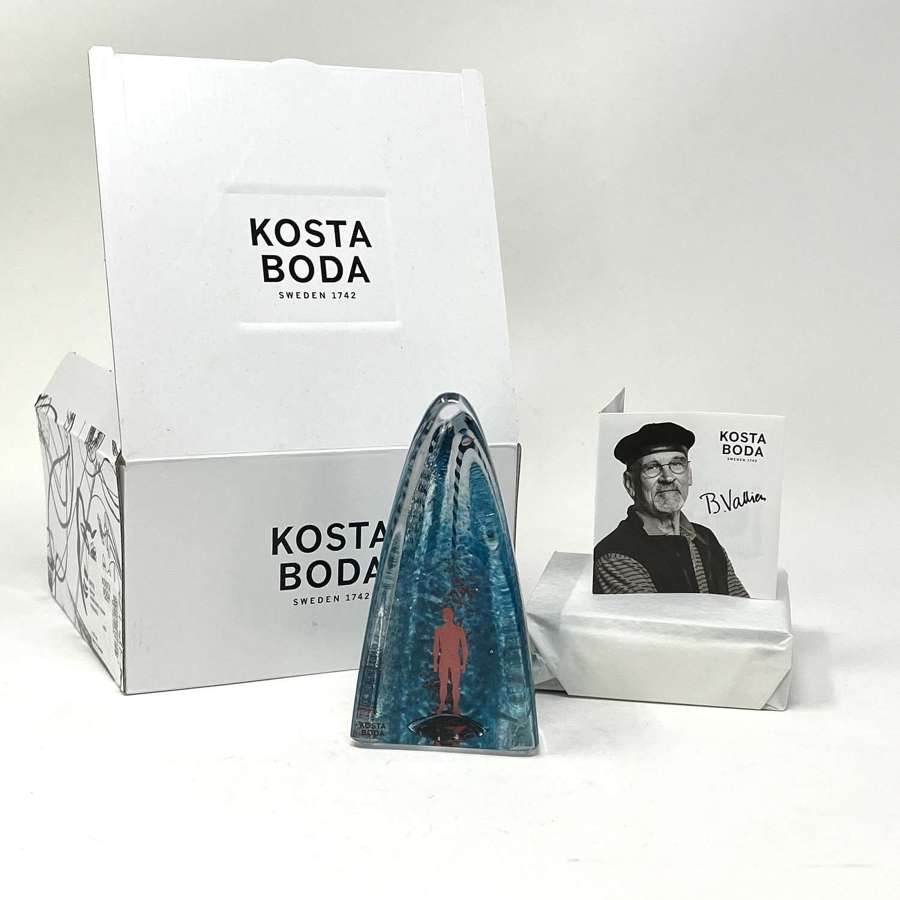 Bertil Vallien Spets sculpture with plinth boxed Kosta Boda 2000s