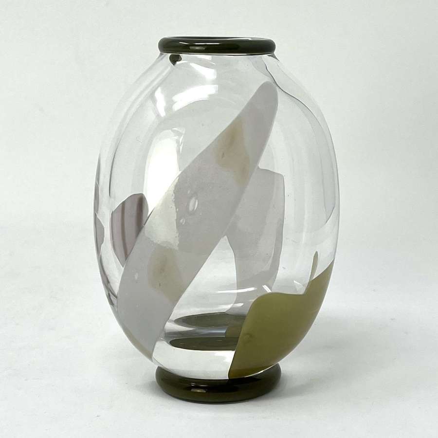 Anna Ehrner small glass vase Kosta Sweden 1980s