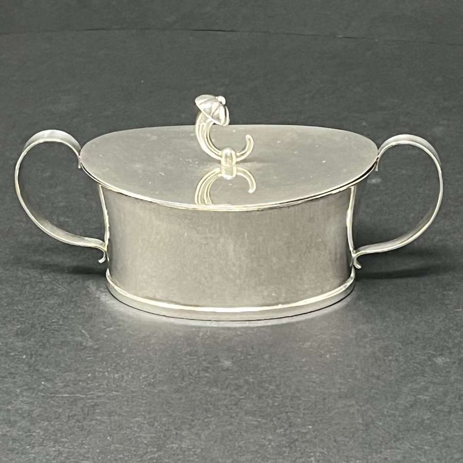 C G Hallberg silver sugar bowl and cover Swedish Grace Sweden 1935