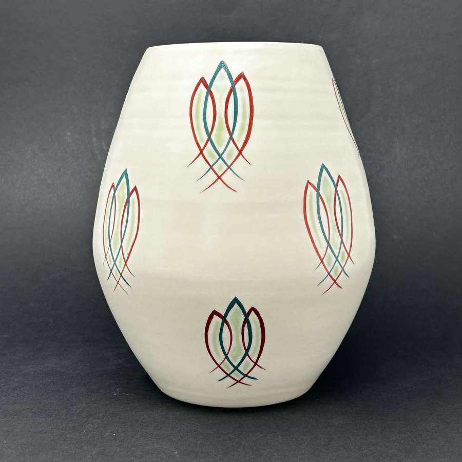 Poole Pottery Freeform vase with tadpoles pattern, England 1950s