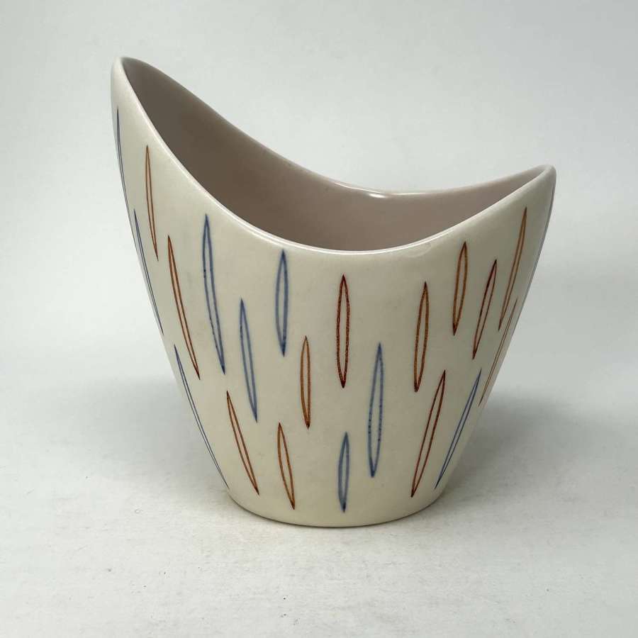Poole Pottery Freeform Vase PV pattern England 1950s
