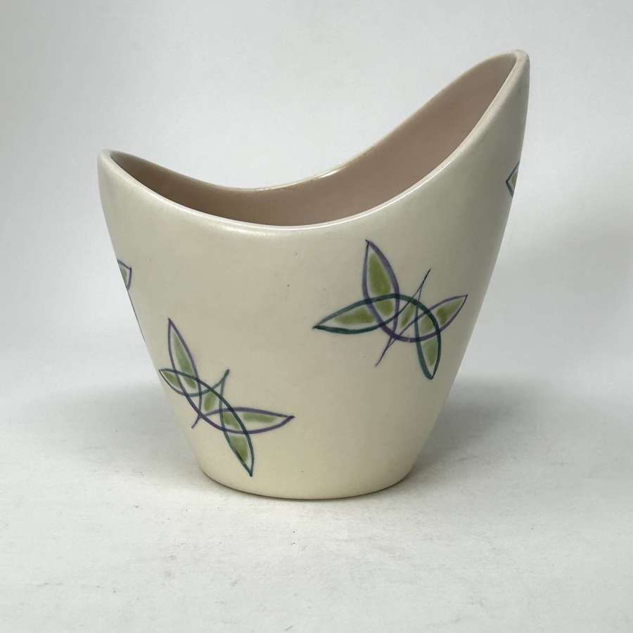 Poole Pottery freeform vase PT "Butterflies" pattern. England 1950s